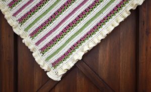 Ruffled Rose Garden Baby Blanket Crochet Pattern