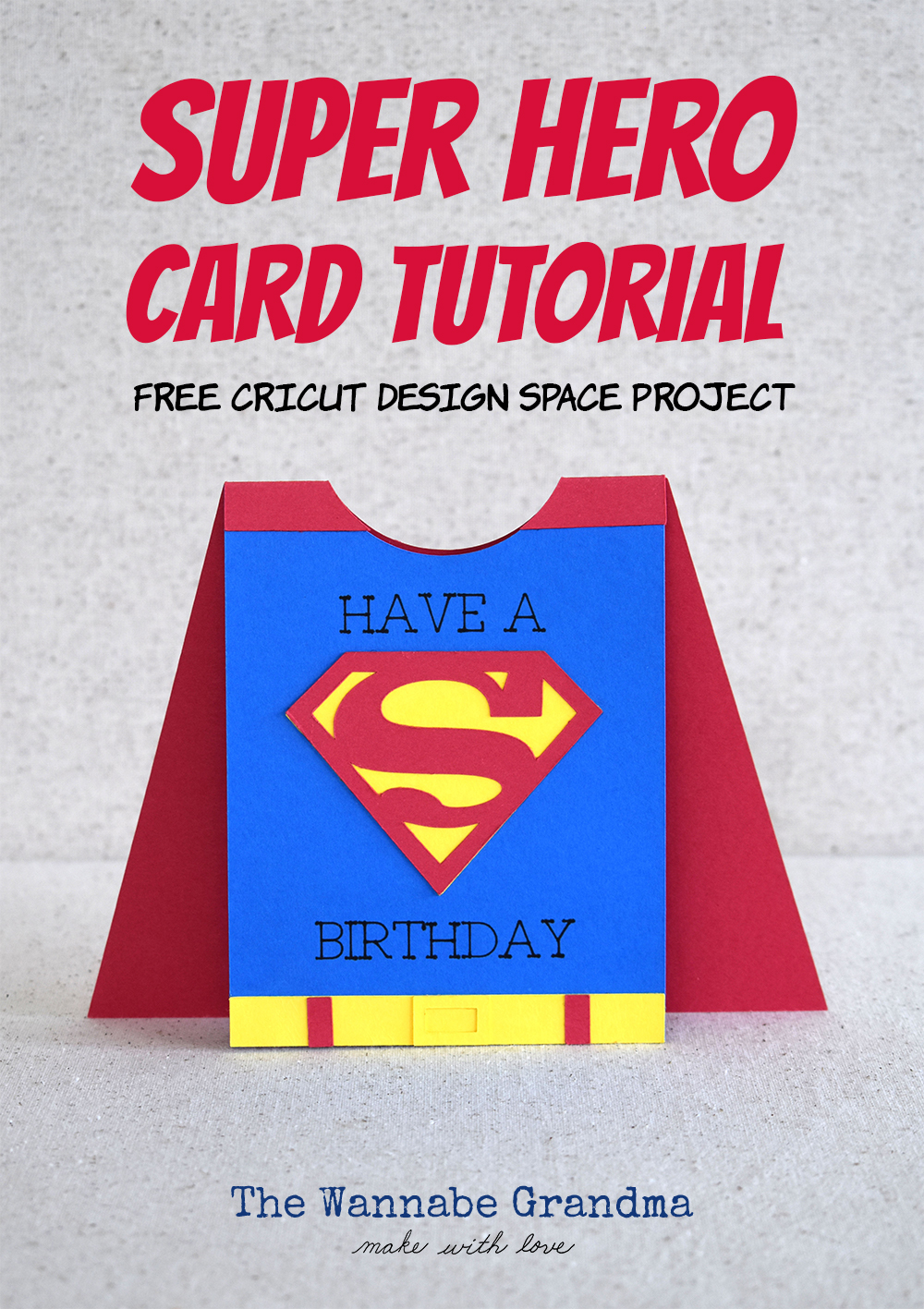 Superhero Card with Cricut